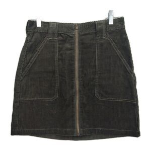 🔥🔥🔥Hollister ultra high-rise skirt, women's 3, olive green, corduroy